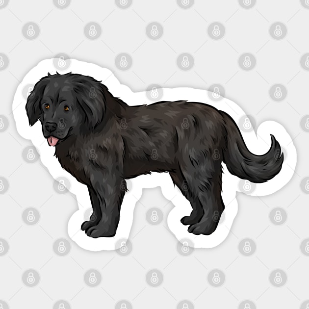 Cute Newfoundland Dog Sticker by Shirin Illustration